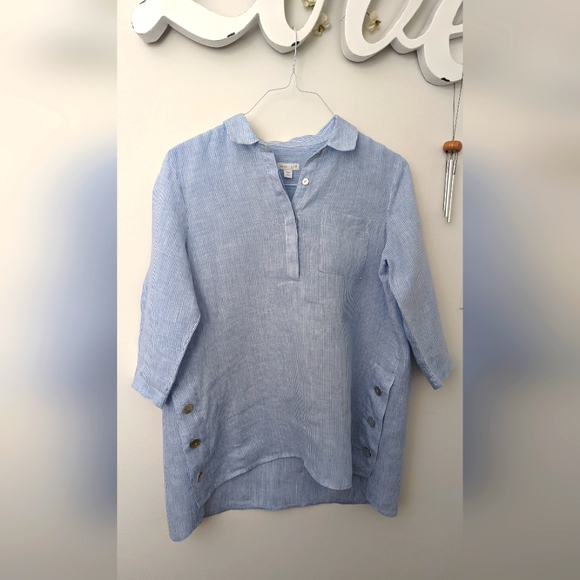 J. Jill Tops - J. Jill Ladies 100% Linen Tunic Size SP